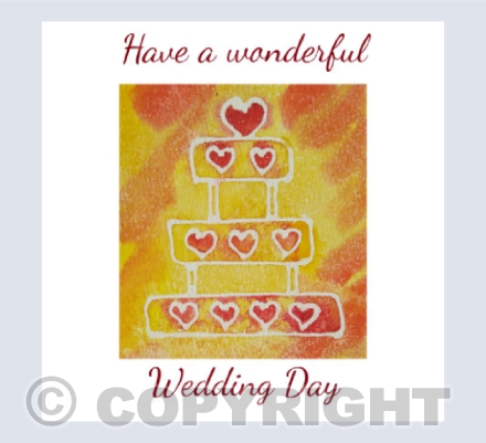 Heart wedding cake.