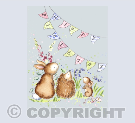 Woodland birthday bunting