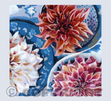 Colourful Kitchen Trio of Dahlia I