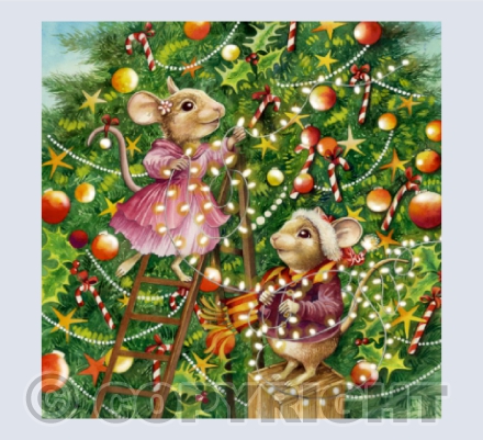 Decorating The House Mouse Christmas Tree