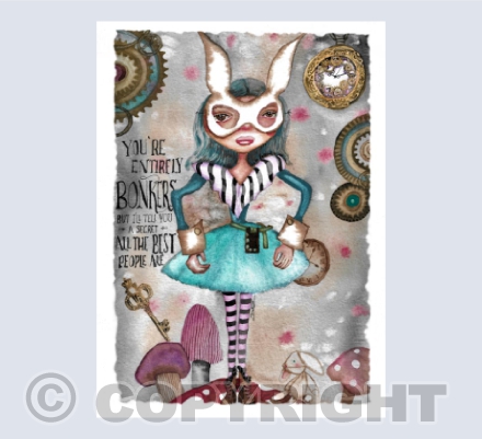 Alice in rabbit mask - Art by Doz