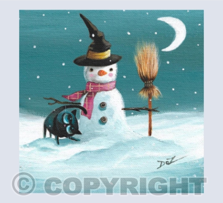 Snowman Witch - Art by Doz