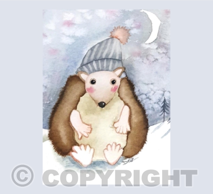 Baby Hedgehog - Art by Doz