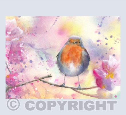 Spring Robin - in Watercolour