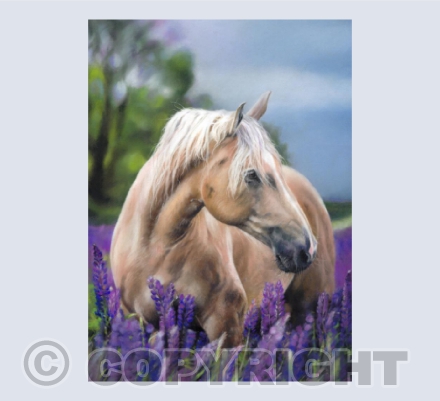 Palomino Horse - an artwork in Pastel