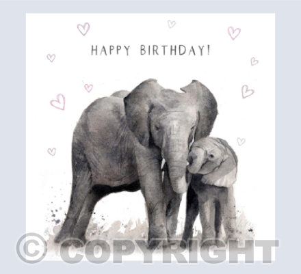Elephants in Watercolour