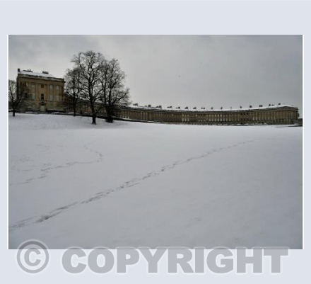 The Royal Crescent in the Snow