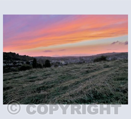 Sunset and Hay