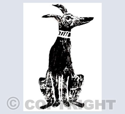 sitting whippet