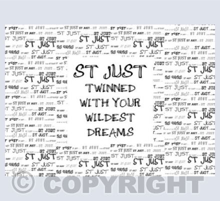 St Just Script and Twinned logo