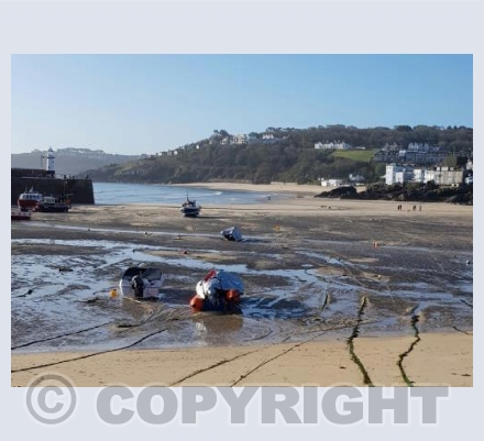 St Ives harbour low tide
