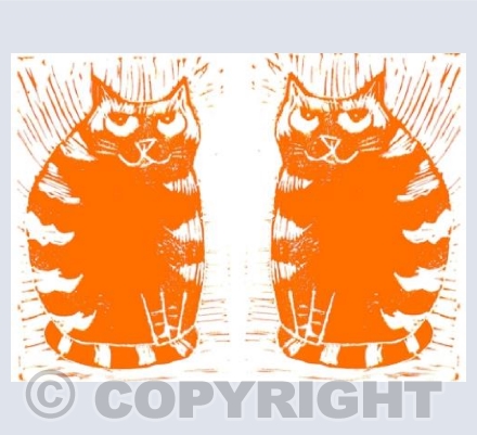 two ginger stripey cats