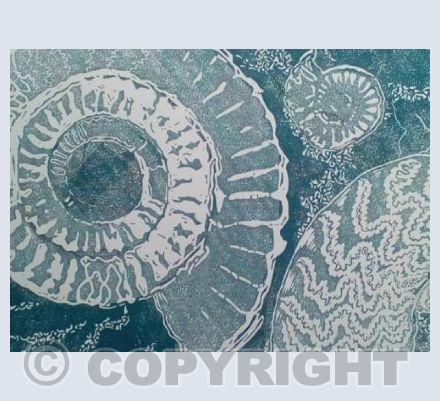 Kilve Ammonites, Blue Green