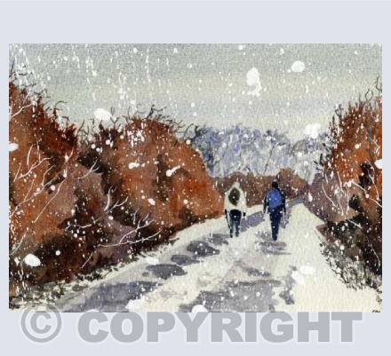 Hikers in the Snow