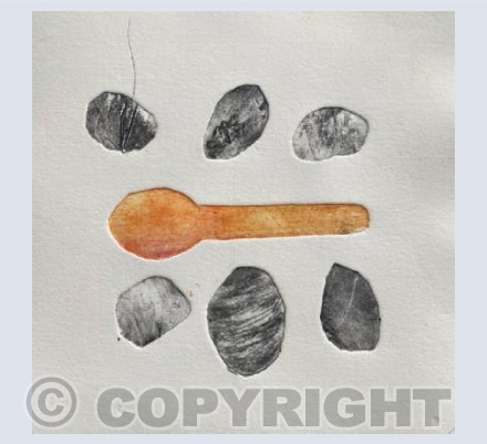 Today I found an orange spoon on the beach 