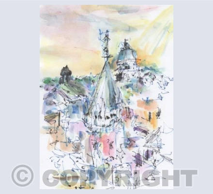 A view from the Pincio Terrace, Rome