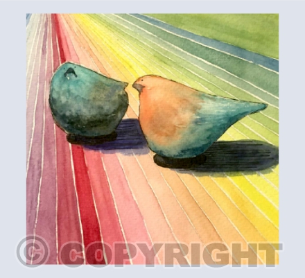Rainbow doves