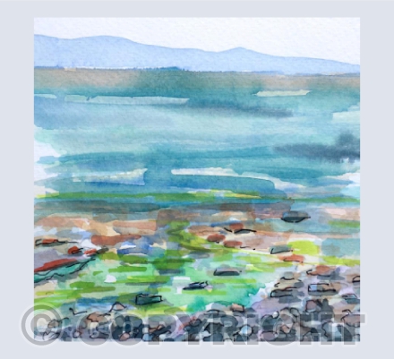 Towards Exmoor from Dunraven Bay