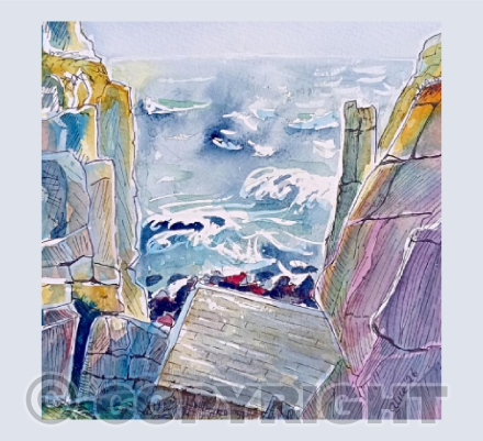 St Gofan's chapel in its cleft, Pembrokeshire