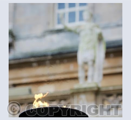 Fire bowl at the Baths