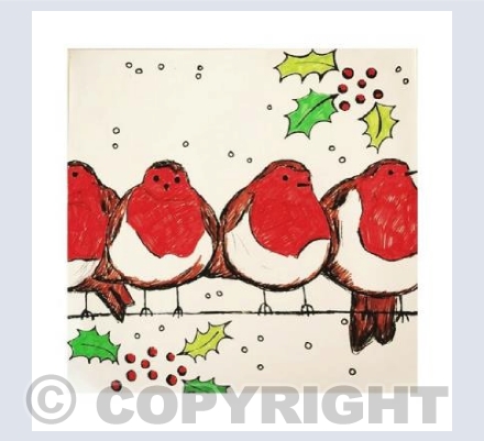robins in a row 