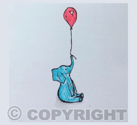 Baby blue elephant 