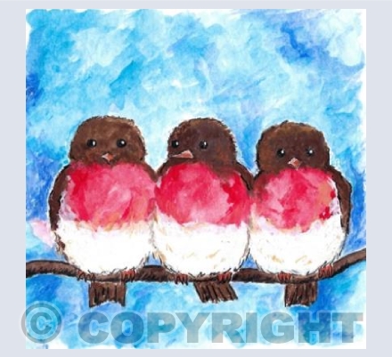 Three Robins in a Row 