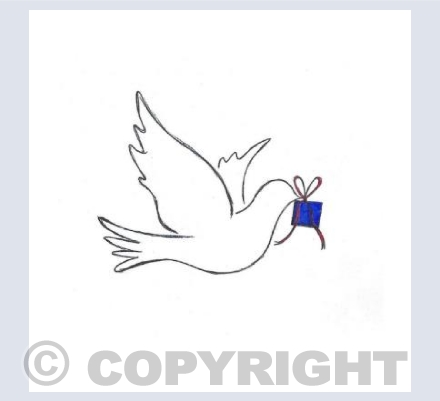 Dove with a gift