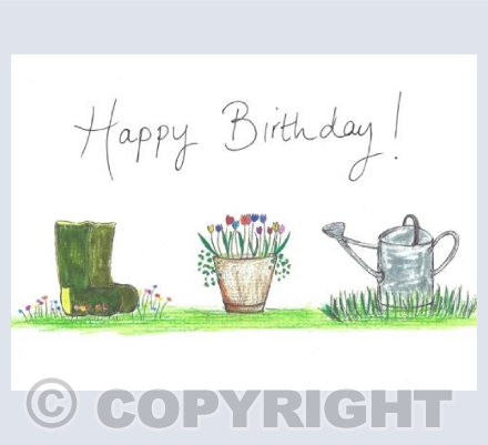 Birthday wishes to a happy gardener!