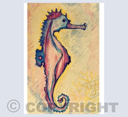 Vibrant seahorse 