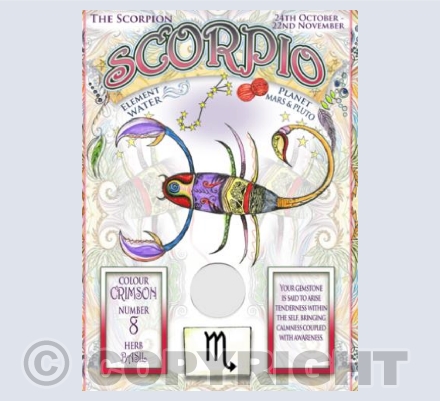 Scorpio Zodiac Card