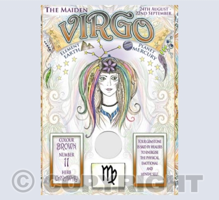 Virgo Zodiac Card