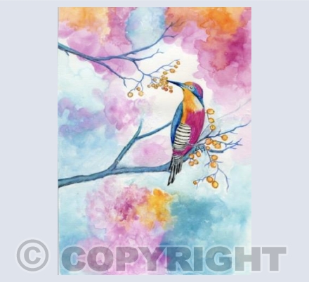 A yellow fronted woodpecker peacefully sitting 