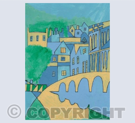 Bradford on Avon in a post-Cubist style no 2