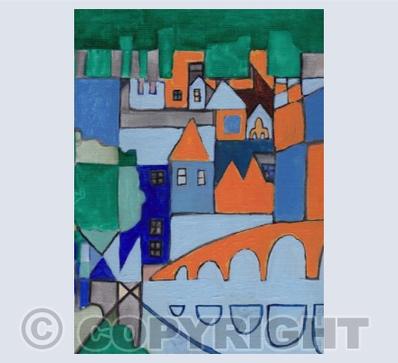 Bradford on Avon in a post Cubist style