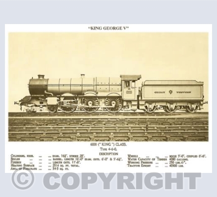 King George V. 6000 (King Class) 4-6-0.