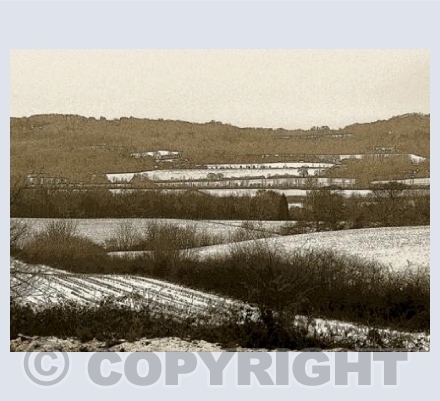 Snow on the South Downs, Surrey.