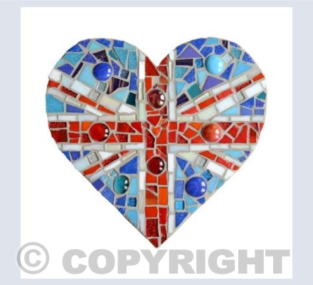 Union Jack Mosaic Heart