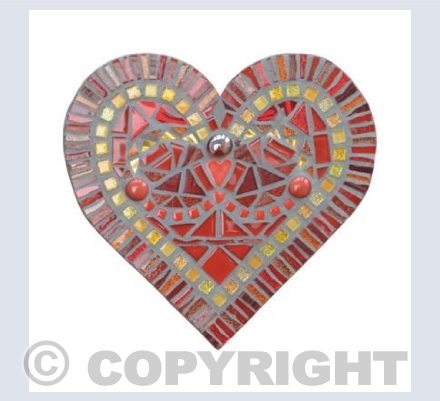 Red Mosaic Heart