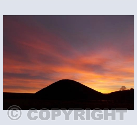 Silbury Sunrise Silhouette