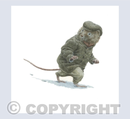 Ratty Walking Through the Snow