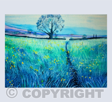 Buttercups at Dusk