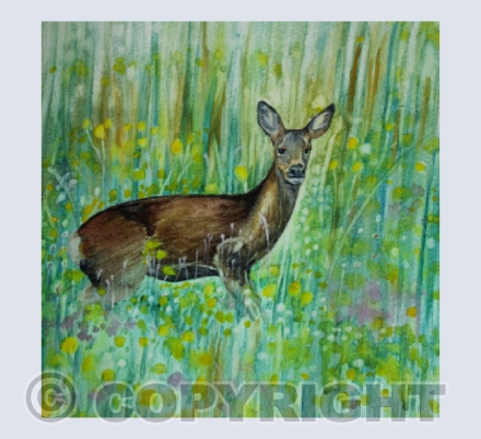 Deer in a Flower Meadow