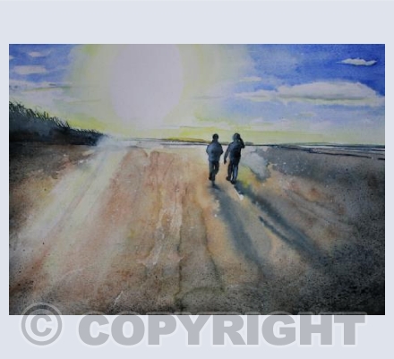 Walking on Berrow Beach