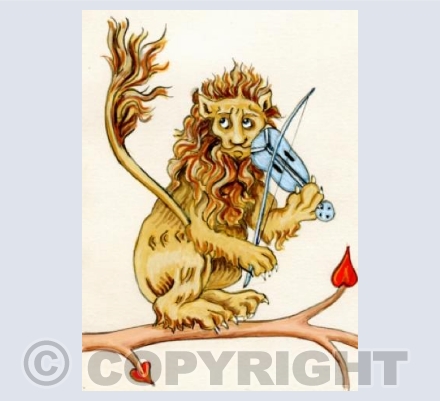 'Fiddling Lion'