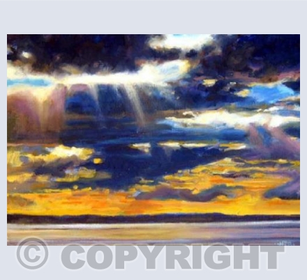 Orange Sunset, Holy Island