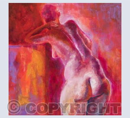 Leaning Figure (Acrylic) by Sue Larner