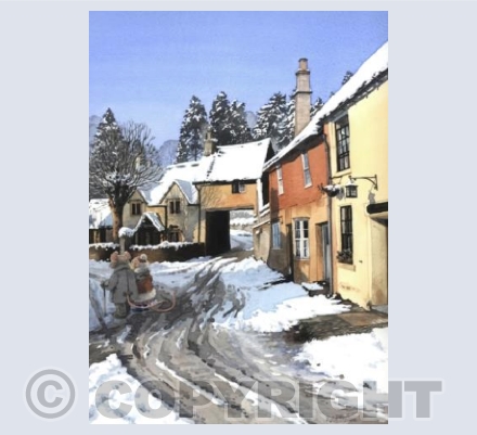 Archway Cottage in the snow