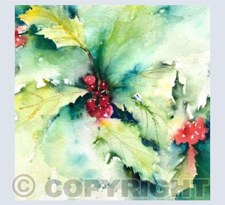 Watercolour Holly