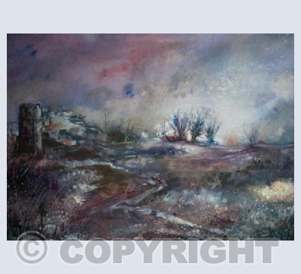 Lewes Castle by Moonlight